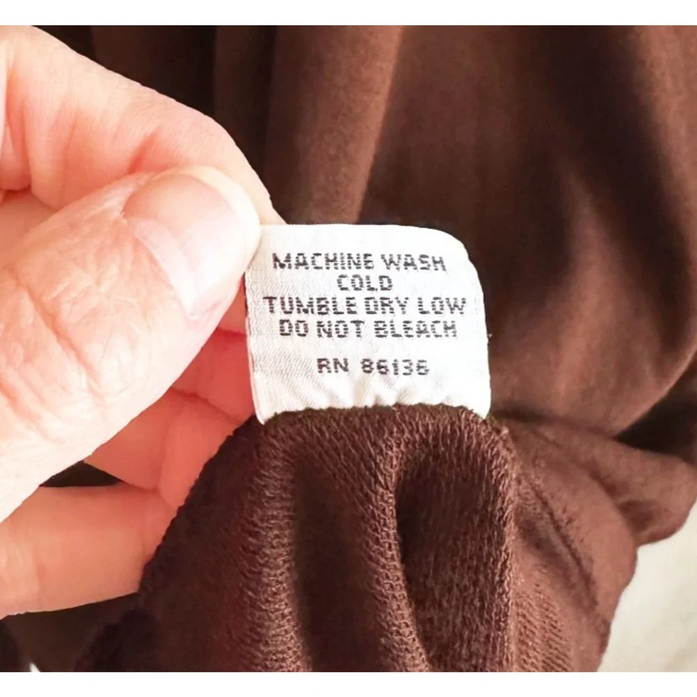 Bryn Walker Zia Rayon Tunic Dress Medium Brown Oversized Lagenlook Minimalist - Picture 6 of 10